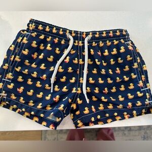MC2 Saint Barth Navy Duck Pattern Kids Swim 4Y